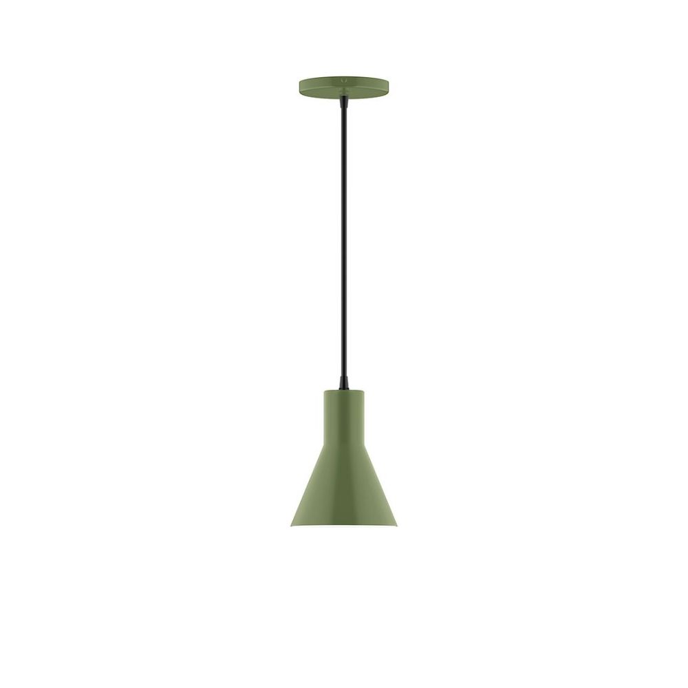 Montclair Lightworks PEB436-22 6" Axis Flared Cone Pendant Fern Green Finish